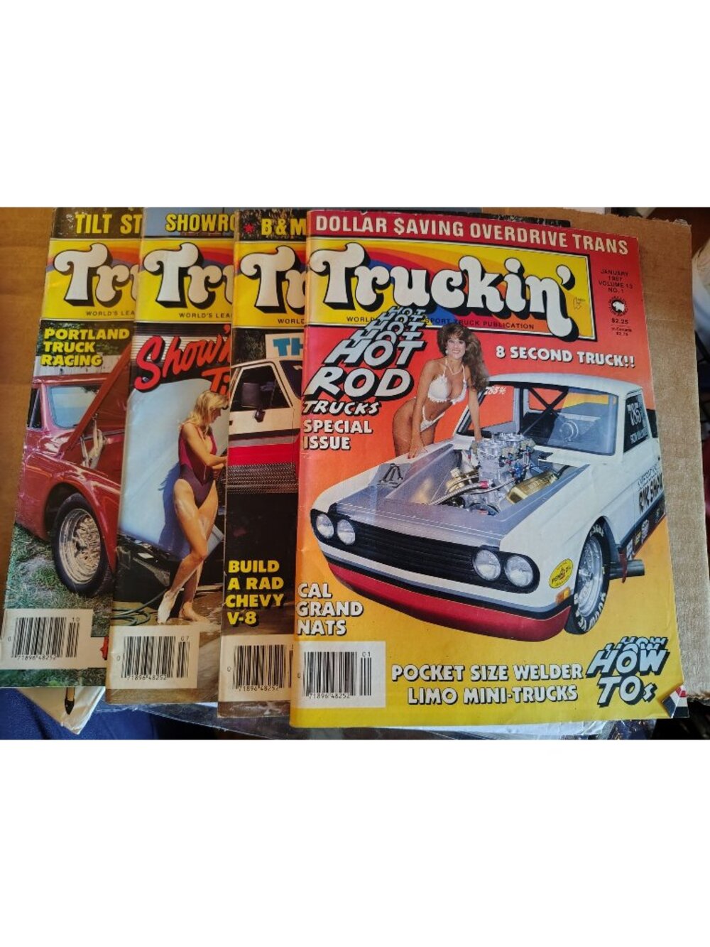 Vintage Truckin Magazines 1987 Lot Of 4 Hot Rod Trucks How-To Guides (J-F-J-O)